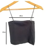 کراپ تاپ زنانه مشکی بند نازک کد 1016