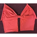 کراپ تاپ زنانه قرمز مدل بندی کد 1041