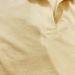 کراپ تاپ زنانه یقه‌ دار کرمی کد 1053