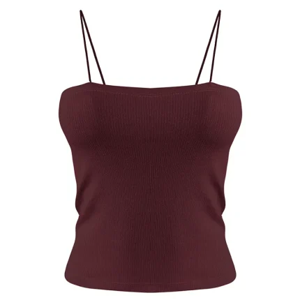 کراپ تاپ زنانه زرشکی کد 1048