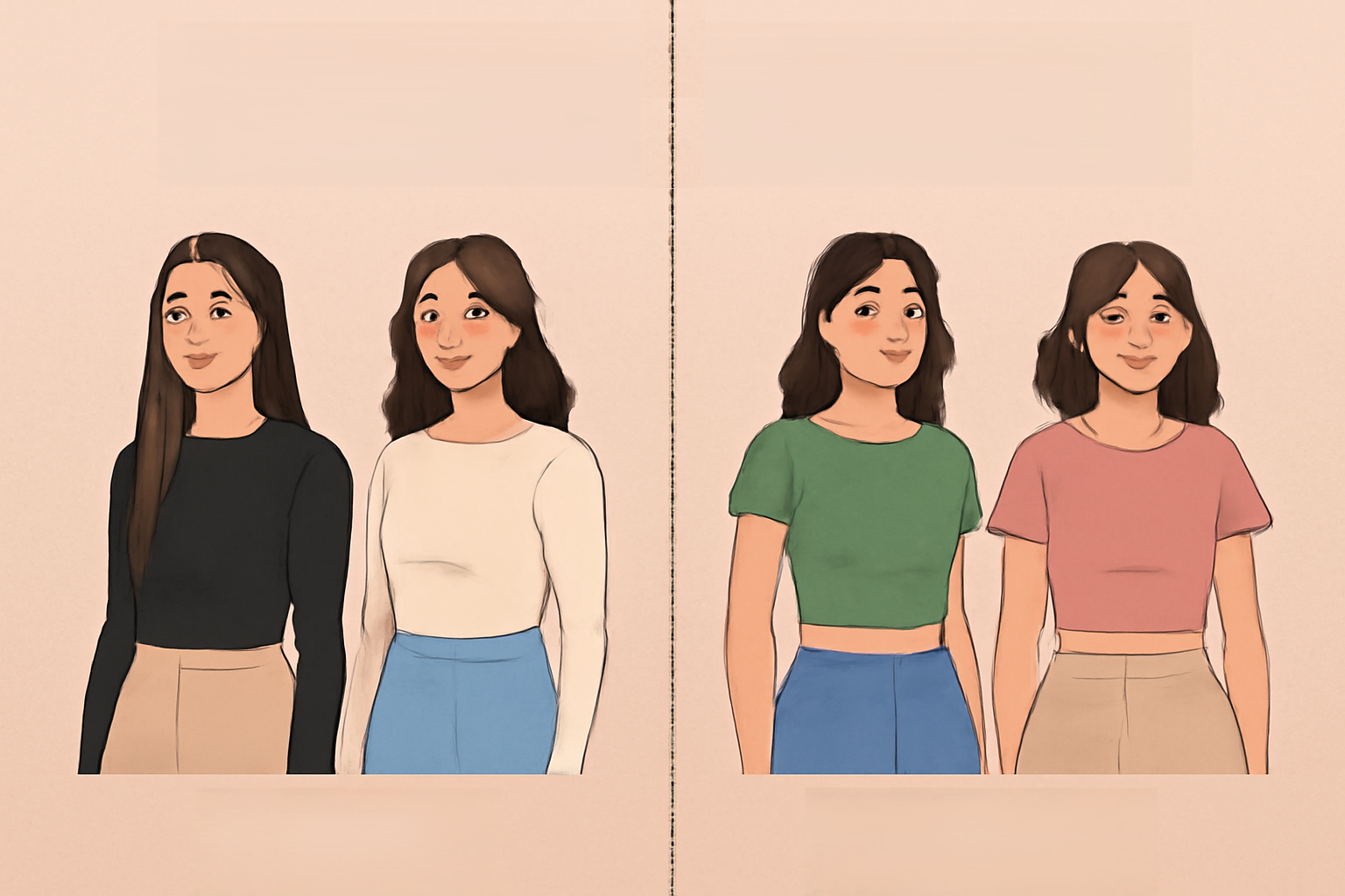 تفاوت کراپ‌های دخترانه بلند با کراپ‌های کوتاه زنانه کدام مدل برای شما مناسب است