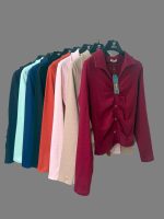 کراپ آستین‌ بلند دخترانه جلو‌ چیندار کد 1088