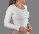 کراپ آستین‌ بلند پاپیونی کد 1085