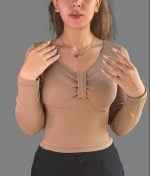 کراپ آستین‌ بلند پاپیونی کد 1085