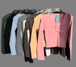 کراپ آستین‌ بلند پاپیونی کد 1085