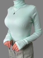 کراپ یقه اسکی آستین انگشتی