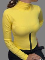 کراپ آستین‌بلند پایین زیپدار