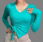 کراپ آستین بلند دخترانه اسپرت و شیک گتر کد 1078