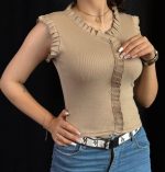 کراپ تاپ‌ چین دار دخترانه کد 1092