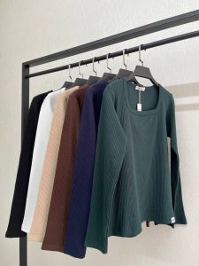 کراپ دخترانه یقه خشتی آستین بلند کد 1115