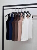 تاپ زنانه رکابی یقه گرد ساده کد 1126