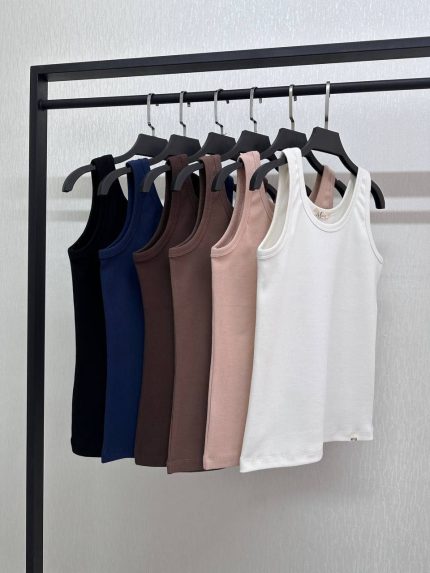 تاپ زنانه رکابی یقه گرد ساده کد 1126