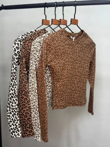 کراپ زنانه پلنگی کد 1118